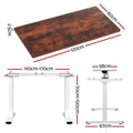 Artiss 120cm Motorised Standing Desk Dual Motor Rustic Brown