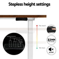 Artiss 140cm Motorised Standing Desk Dual Motor Rustic Brown