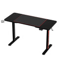Artiss Electric Gaming Desk RGB Sit Stand Height Adjustable Black