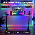 Artiss Electric Gaming Desk RGB Sit Stand Height Adjustable Black