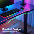Artiss Electric Gaming Desk RGB Sit Stand Height Adjustable Black