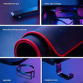 Artiss Electric Gaming Desk RGB Sit Stand Height Adjustable Black