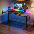 Artiss Electric Gaming Desk RGB Sit Stand Height Adjustable Black
