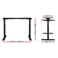 Artiss Dual Motor Standing Desk Frame 125kg Black Adjustable