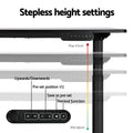 Artiss Dual Motor Standing Desk Frame 125kg Black Adjustable