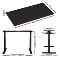 Artiss Standing Desk Electric Dual Motor 140cm Black