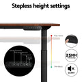 Artiss Electric Standing Desk Dual Motor 140cm Rustic Brown