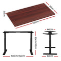 Artiss Electric Standing Desk Dual Motor 140cm Walnut
