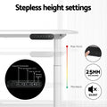 Artiss Electric Standing Desk 120cm White Storage Shelf