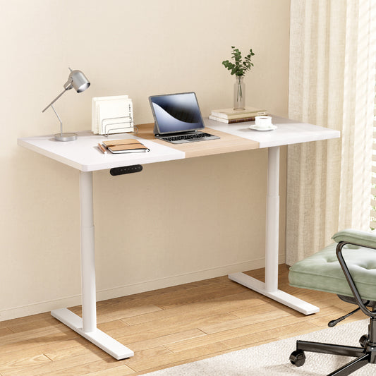 Artiss Electric Standing Desk Dual Motor 120cm White Pine