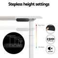 Artiss Electric Standing Desk Dual Motor 120cm White Pine