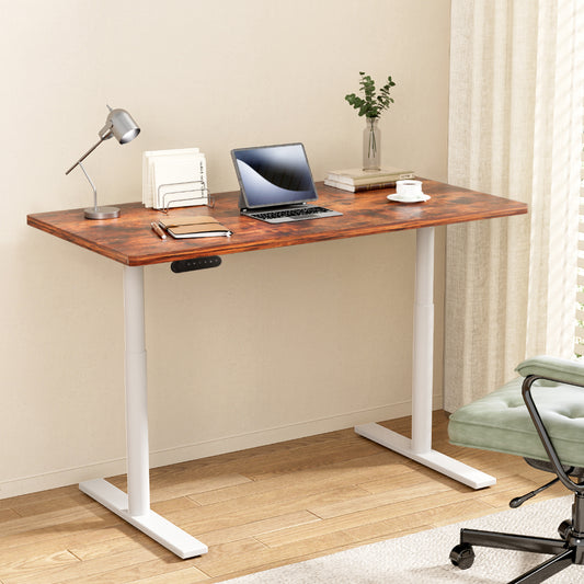 Artiss 120cm Electric Standing Desk Dual Motor Rustic Brown
