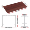 Artiss Electric Standing Desk Dual Motor 140cm Walnut