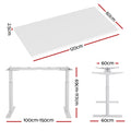 Artiss Electric Standing Desk Dual Motor 120cm White