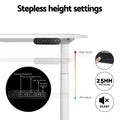 Artiss Electric Standing Desk Dual Motor 120cm White
