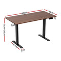 Artiss Electric Standing Desk Motorised Dual Motor 140cm Walnut