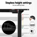 Artiss L-Shape Motorised Standing Desk 160CM Black