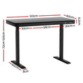 Artiss 120cm Electric Standing Desk Motorised Black Drawer