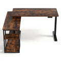 Artiss 120CM L Shaped Electric Standing Desk Motorised Rustic
