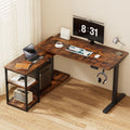 Artiss 120CM L Shaped Electric Standing Desk Motorised Rustic