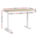 Artiss Electric Standing Desk 120cm Dual Motor Oak