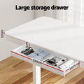 Artiss 120cm Electric Standing Desk White Motorised Drawer