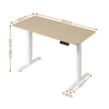 Artiss Electric Standing Desk Height Adjustable Table 120cm Oak White
