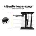 Artiss Standing Desk Riser 80cm Height Adjustable Black