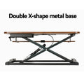 Artiss Standing Desk Riser 80cm Height Adjustable Rustic Brown