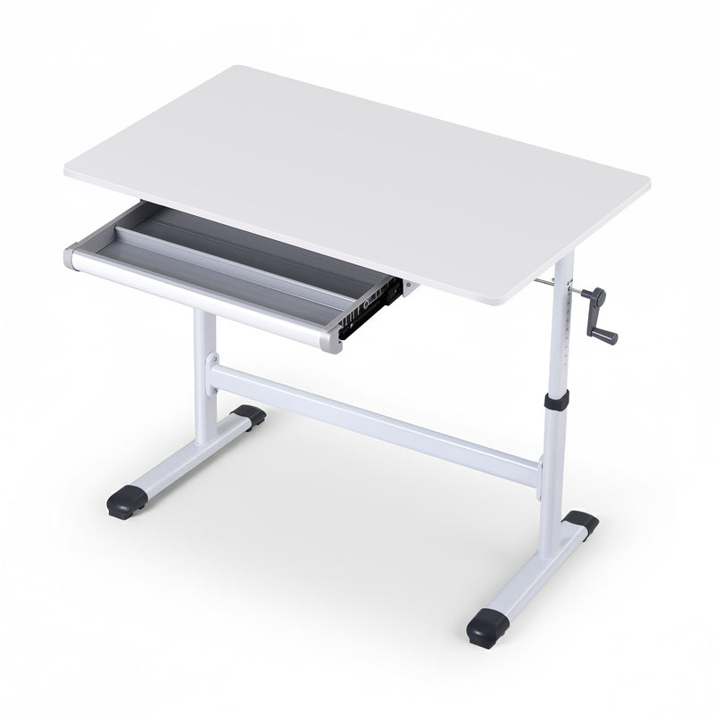 Artiss Standing Desk 100CM Height Adjustable Computer Workstation White