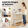 Artiss Standing Desk 100CM Height Adjustable Computer Workstation White