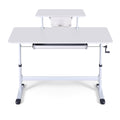 Artiss 120cm Height Adjustable Standing Desk White Computer Workstation