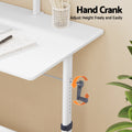 Artiss 120cm Height Adjustable Standing Desk White Computer Workstation
