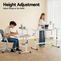 Artiss 120cm Height Adjustable Standing Desk White Computer Workstation
