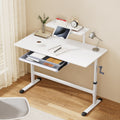 Artiss 120cm Height Adjustable Standing Desk White Computer Workstation