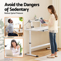 Artiss 120cm Height Adjustable Standing Desk White Computer Workstation