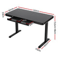 Artiss Electric Standing Desk 120CM Motorised Glass Black
