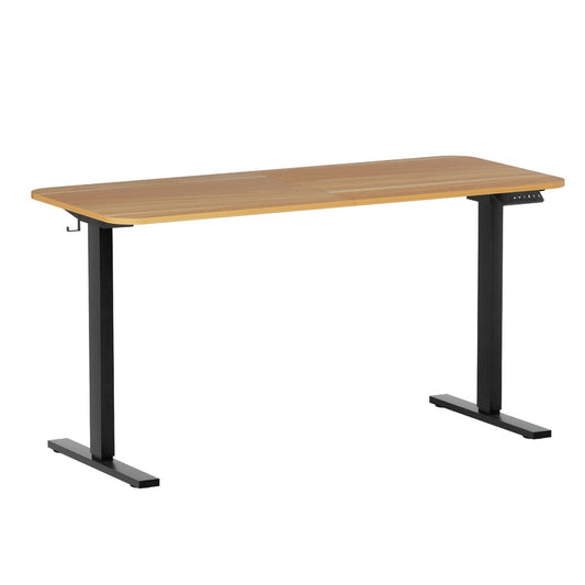 Artiss Electric Standing Desk 140cm Motorised Adjustable Oak Black