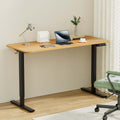 Artiss Electric Standing Desk 140cm Motorised Adjustable Oak Black