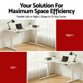Artiss L-Shape Electric Standing Desk Adjustable White