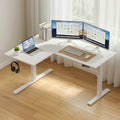 Artiss L-Shape Electric Standing Desk Adjustable White