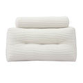 Giselle wedge pillow headboard with non-flattening shredded foam core, perfect for dorm reading or sofa lap desk, 330g corduroy cover, side pockets, King Single