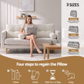 Giselle wedge pillow headboard with non-flattening shredded foam core, perfect for dorm reading or sofa lap desk, 330g corduroy cover, side pockets, Queen