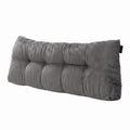 Giselle Headboard Pillow for Sitting in Bed, Upgraded Shredded Foam Reading Wedge Cushion for Lumbar Support, 320g Corduroy Backrest with Side Pockets for Dorm Daybed, Double
