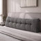 Giselle Headboard Pillow for Sitting in Bed, Upgraded Shredded Foam Reading Wedge Cushion for Lumbar Support, 320g Corduroy Backrest with Side Pockets for Dorm Daybed, King