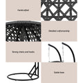 Gardeon Outdoor Swing Chair 2 Seater Rattan Pod Cushion Stand