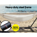 Gardeon Hammock Bed Camping Chair Outdoor Lounge SINGLE Cotton with Stand