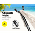Gardeon Hammock Bed Camping Chair Outdoor Lounge SINGLE Cotton with Stand