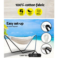 Gardeon Hammock Bed with Stand Steel Frame Outdoor Camping