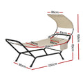 Gardeon Hammock Bed Stand Sun Lounge Chair Beige